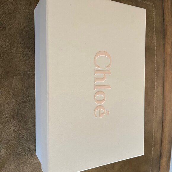 Chloe Nama Sneaker Biscotti Beige Neutral Size 37 6.5 - 7 Like New - Picture 9 of 10